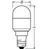 Ledvance LED T26 P 2.3W 865 FIL, E14, 200lm, 6500K, tageslicht, LED-Lampe für Kühlschränke, matt
