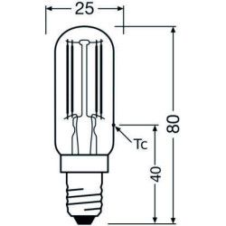 Ledvance LED T26 P 4.2W 827 FIL, E14, 470lm, 2700K, warmweiß, LED-Lampe für Kühlschränke