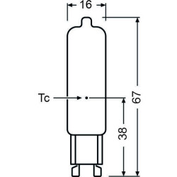 Osram LED BASE PIN G9, 2.6W/827, 300lm, 67mm, 2700K, warmweiß