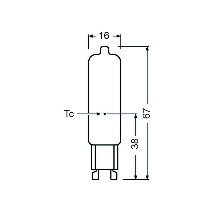 Osram LED BASE PIN G9, 2.6W/827, 300lm, 67mm, 2700K, warmweiß