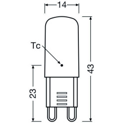 Osram LED PIN G9, 2.6W/827, 320lm, 43mm, 2700K, warmweiß
