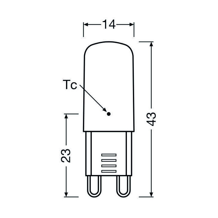 Osram LED PIN G9, 2.6W/827, 320lm, 43mm, 2700K, warmweiß