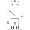 Osram LED PIN G9, 2.6W/827, 320lm, 43mm, 2700K, warmweiß