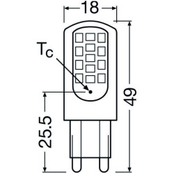 Osram LED PIN G9, 4.2W/840, 470lm, 49mm, 4000K, kaltweiß