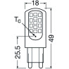 Osram LED PIN G9, 4.2W/840, 470lm, 49mm, 4000K, kaltweiß