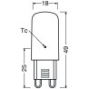 Osram LED PIN G9, 3W/827, 320lm, 49mm, 2700K, warmweiß, dimmbar