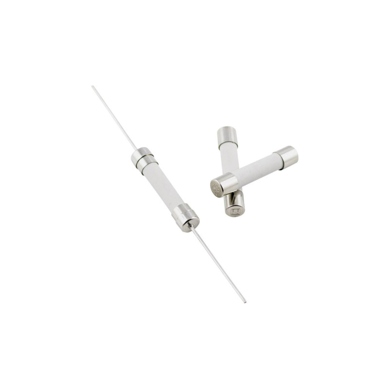ESKA 520.125 Keramiksicherung 5x20 mm, 6,3 A - FF - superflinkes Abschaltvermögen, 10 Stück