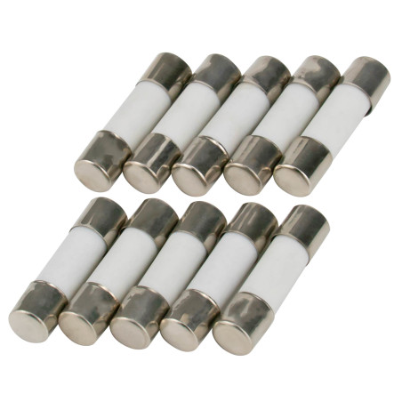 Seki Keramiksicherung 5x20 mm, 250 mA - F - flinkes Abschaltvermögen, 10 Stück