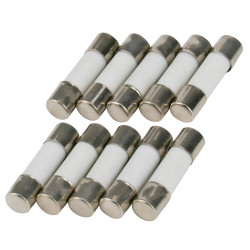 Seki Keramiksicherung 5x20 mm, 500 mA - F - flinkes Abschaltvermögen, 10 Stück