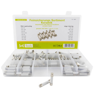 Sortiment Seki Keramiksicherung 6x30 mm,  flink und träge, 160 Teile