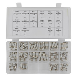 Sortiment Seki Keramiksicherung 5x20 mm, flink und träge, 160 Teile