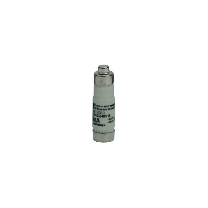 Mersen D01GG40V16, D01-Sicherungseinsatz Neozed, AC 230/400V, DC 250V, 16 A grau