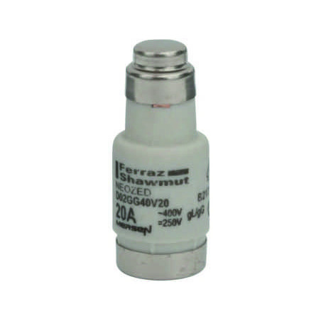 Mersen D02GG40V20, D02-Sicherungseinsatz Neozed, AC 230/400V, DC 250V, 20 A blau