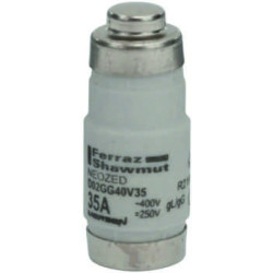 Mersen D02GG40V35, D02-Sicherungseinsatz Neozed, AC 230/400V, DC 250V, 35 A schwarz