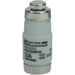 Mersen D02GG40V32, D02-Sicherungseinsatz Neozed, AC 230/400V, DC 250V, 32 A schwarz