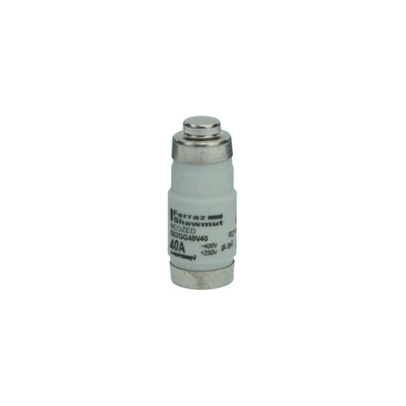 Mersen D02GG40V40, D02-Sicherungseinsatz Neozed, AC 230/400V, DC 250V, 40 A schwarz
