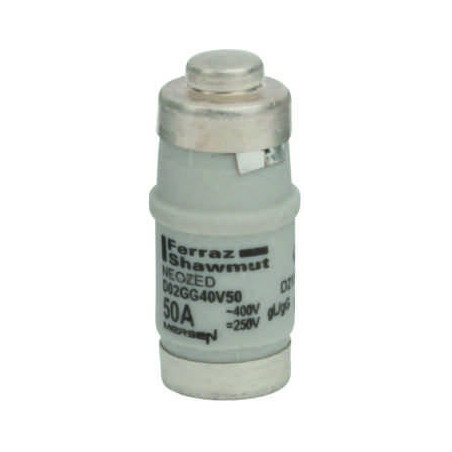 Mersen D02GG40V50, D02-Sicherungseinsatz Neozed, AC 230/400V, DC 250V, 50 A weiß