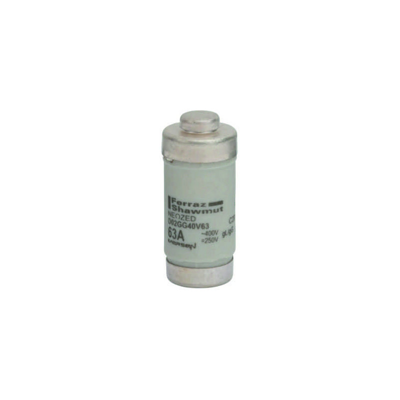 Mersen D02GG40V63, D02-Sicherungseinsatz Neozed, AC 230/400V, DC 250V, 63 A kupfer