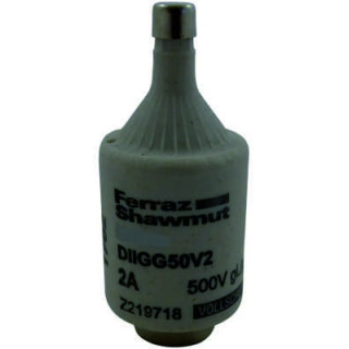 Mersen DIIGG50V2, DII-Sicherungseinsatz Diazed, AC 500V, DC 500V, 2 A rosa