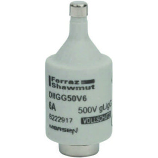 Mersen DIIGG50V6, DII-Sicherungseinsatz Diazed, AC 500V, DC 500V, 6 A grün