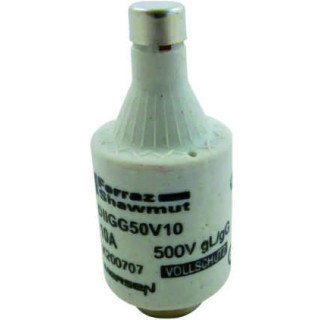 Mersen DIIGG50V10, DII-Sicherungseinsatz Diazed, AC 500V, DC 500V, 10 A rot