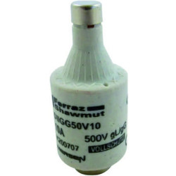 Mersen DIIGG50V10, DII-Sicherungseinsatz Diazed, AC 500V, DC 500V, 10 A rot