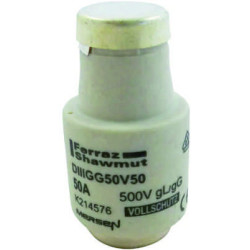 Mersen DIIIGG50V50, DIII-Sicherungseinsatz Diazed, AC 500V, DC 500V, 50 A weiß