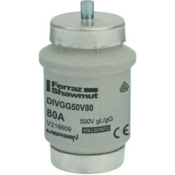 Mersen DIVGG50V80, DIV-Sicherungseinsatz Diazed, AC 500V, DC 500V, 80 A silber
