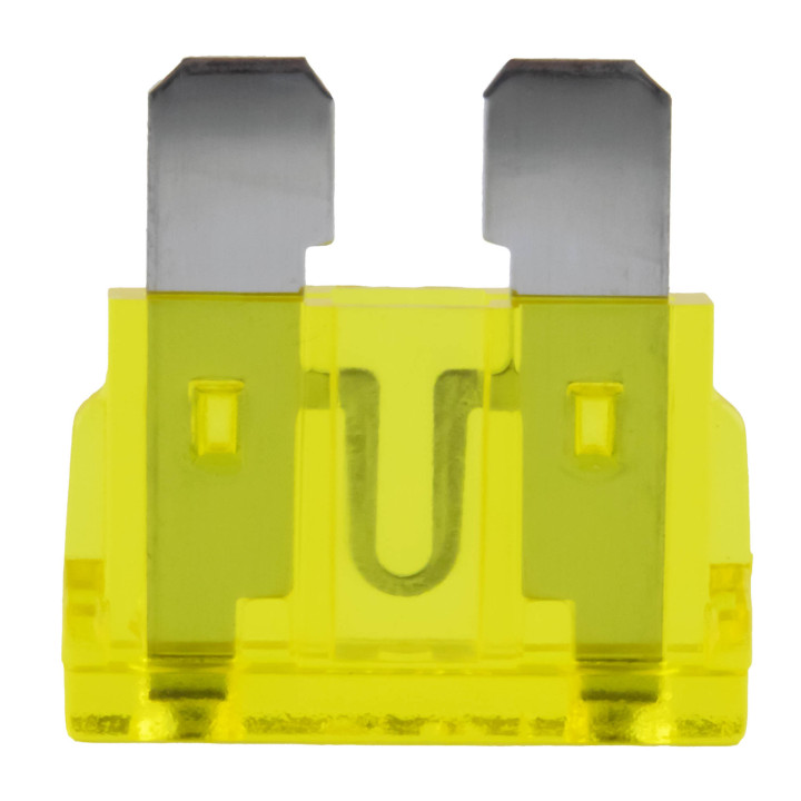 KFZ Flachstecksicherung, 20A Standard, gelb, 5 Stück