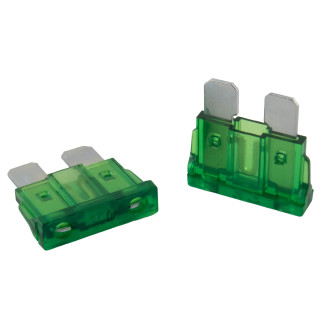 KFZ Flachstecksicherung, 30A Standard, grün, 5 Stück