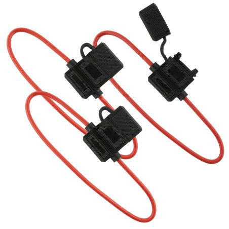 Kfz Sicherungshalter für standard Kfz Flachstecksicherungen, Kabellänge:  300mm,  4,0mm², 3 Stück