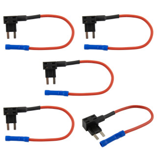 KFZ Sicherungshalter Stromdieb für KFZ Flachstecksicherungen Mini, 5 Stück