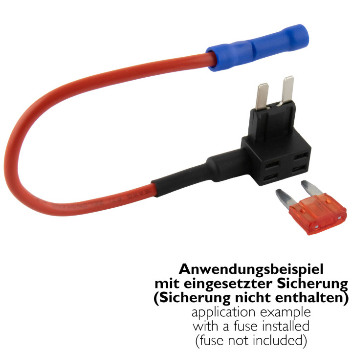 KFZ Sicherungshalter Stromdieb für KFZ Flachstecksicherungen Mini, 5 Stück