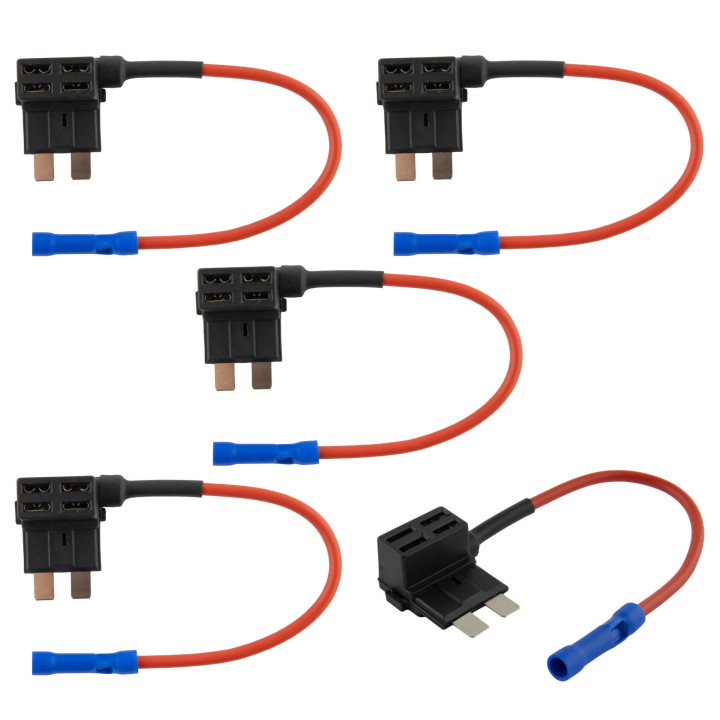 KFZ Sicherungshalter Stromdieb für KFZ Flackstecksicherungen Standard, 5 Stück