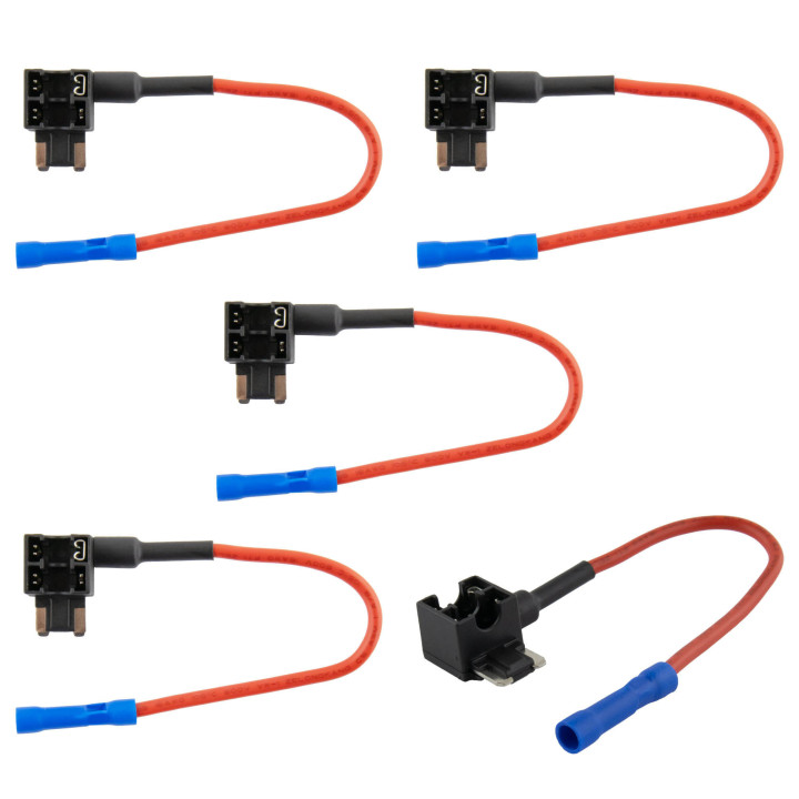 KFZ Sicherungshalter Stromdieb für KFZ Flachstecksicherungen Mini LP, 5 Stück