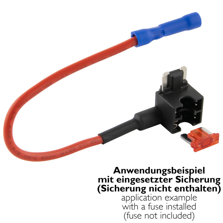 KFZ Sicherungshalter Stromdieb für KFZ Flachstecksicherungen Mini LP, 5 Stück