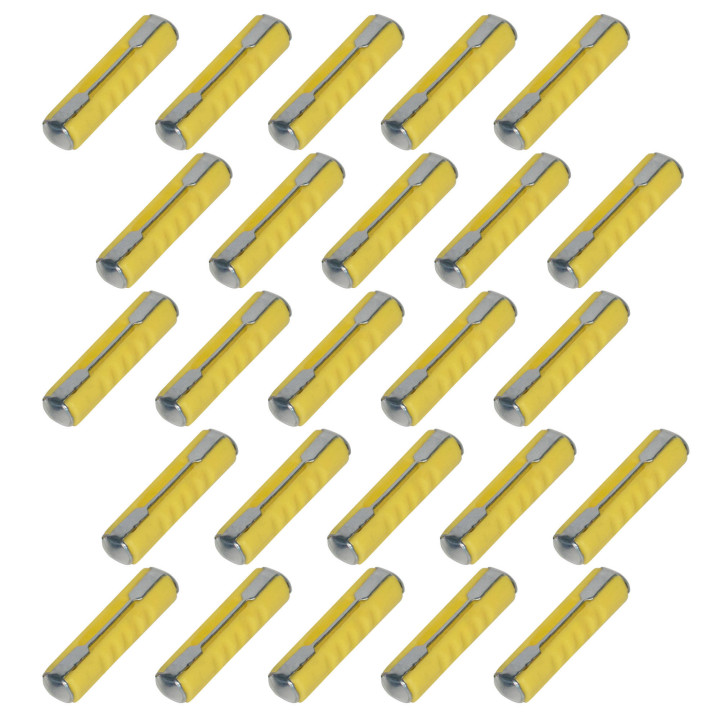 Torpedosicherung mit konischen Kontaktflächen, 5A, gelb, 25 Stück