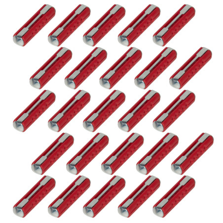 Torpedosicherung mit konischen Kontaktflächen, 16A, rot, 25 Stück