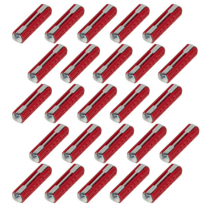 Torpedosicherung mit konischen Kontaktflächen, 16A, rot, 25 Stück