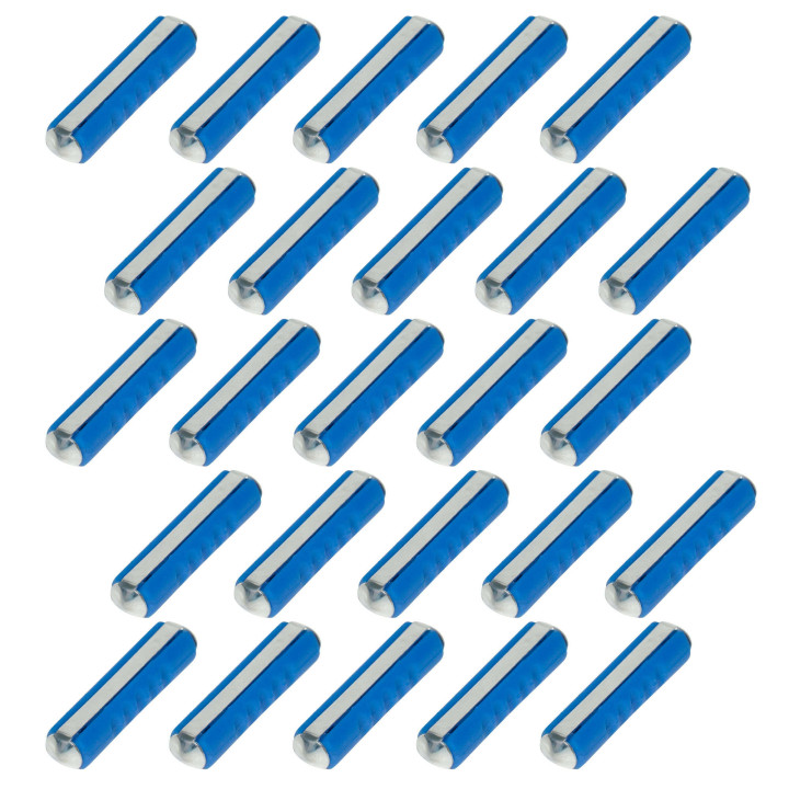 Torpedosicherung mit konischen Kontaktflächen, 25A, blau, 25 Stück