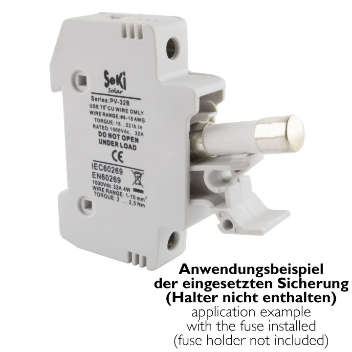 DC Solar Sicherung 16A, 10x38mm, 1000V, 1 Stück