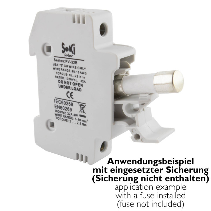 DC Solar Sicherungshalter 1P, 1000V, 32A
