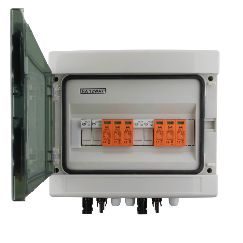 Solar Anschlusskasten, DC 2 String 12M T2, 1000V
