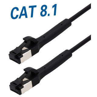 Netzwerkkabel, RJ-45 Stecker - RJ45-Stecker, CAT 8.1, U/FTP, flexible Stecker, für 25/40 GBASE Anwendungen, 0,25 m