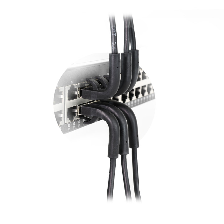 Netzwerkkabel, RJ-45 Stecker - RJ45-Stecker, CAT 8.1, U/FTP, flexible Stecker, für 25/40 GBASE Anwendungen, 0,25 m