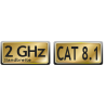 Netzwerkkabel, RJ-45 Stecker - RJ45-Stecker, CAT 8.1, U/FTP, flexible Stecker, für 25/40 GBASE Anwendungen, 0,25 m