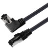 Netzwerkkabel, RJ-45 Stecker - RJ45-Stecker, CAT 8.1, S/FTP, nach rechts gewinkelt, für 25/40/50 GBASE Anwendungen, 2,0 m