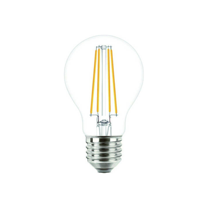 Philips CorePro LEDbulb A60, 7W/827, 2700K, E27, 806lm, 38003500, LED-Filament-Glühlampe, warmweiß, klar