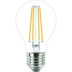 Philips CorePro LEDbulb A60, 8.5W/827, 2700K, E27, 1055lm, 34712000, LED-Filament-Glühlampe, warmweiß, klar