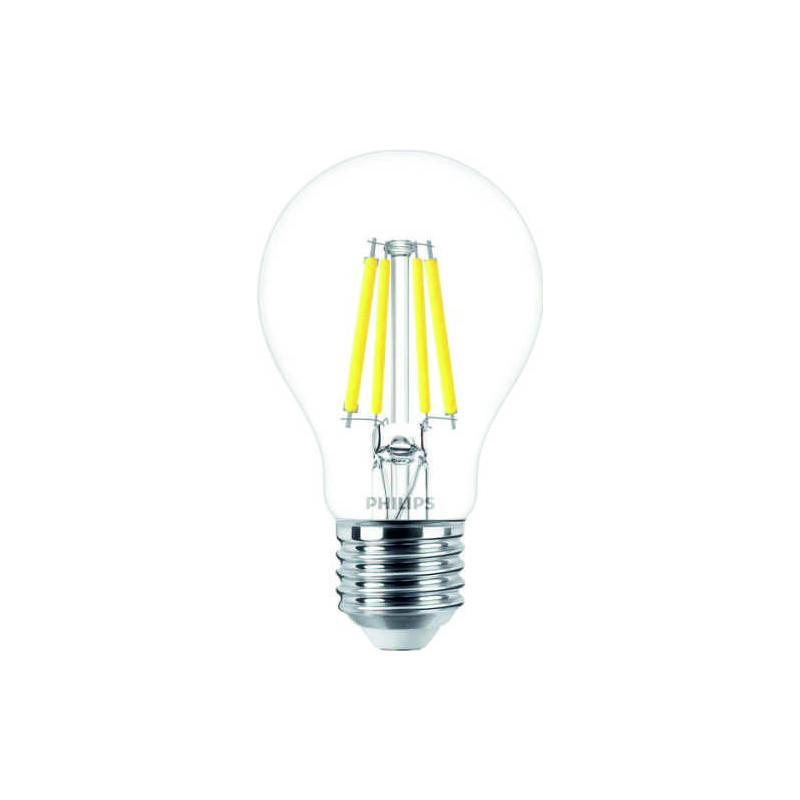 Philips Master Value LEDbulb A60, 3,4W/927, 2700K, E27, 470lm, 35481400, LED-Filament-Glühlampe, warmweiß, dimmbar, klar